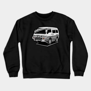 jdm white delica classic Crewneck Sweatshirt